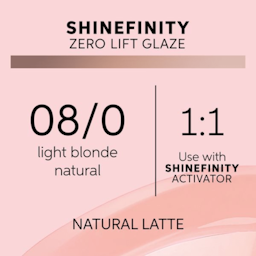 Shinefinity Zero Lift Glaze 08/0 Natural Latte (Light Blonde Natual), 60ml