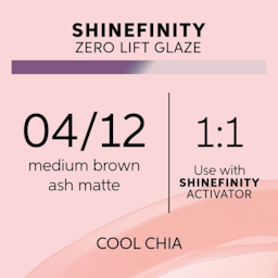 Shinefinity Zero Lift Glaze 04/12 Cool Chia (Medium Brown Ash Matte), 60ml