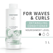 Wella Premium Care NUTRICURLS Detangling Conditioner for Waves & Curls 1000mL